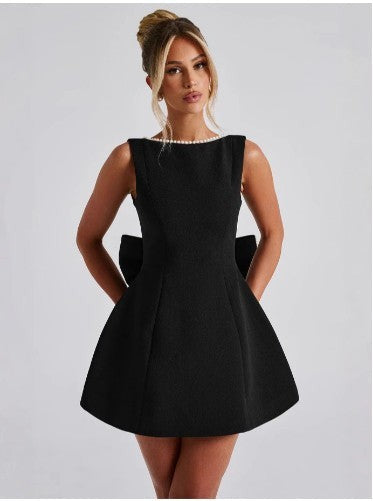 Aureva Pearl Bow A Line Dress