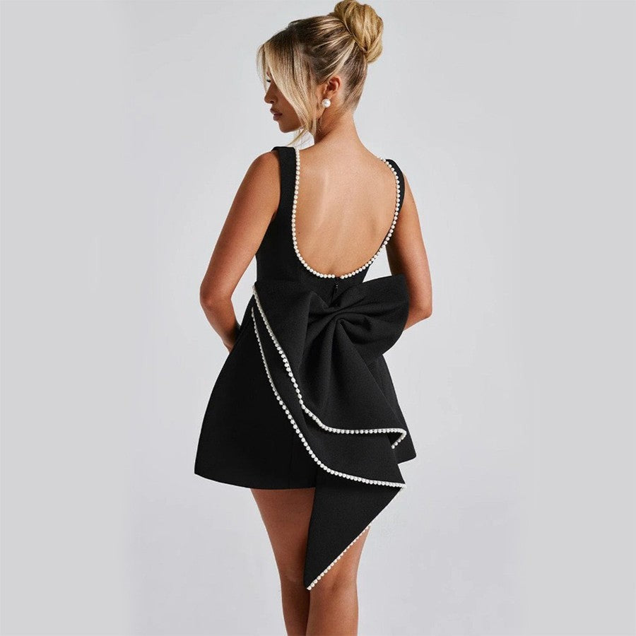 Aureva Pearl Bow A Line Dress