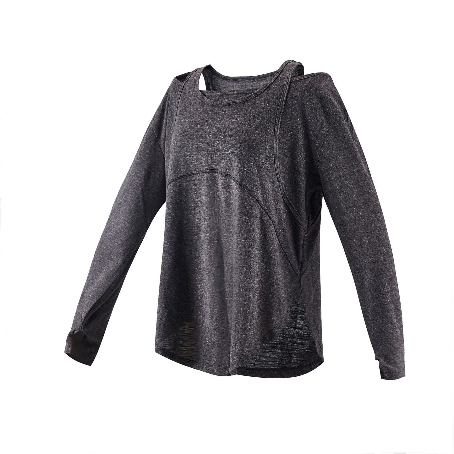Cold Shoulder Long Sleeve Yoga Top